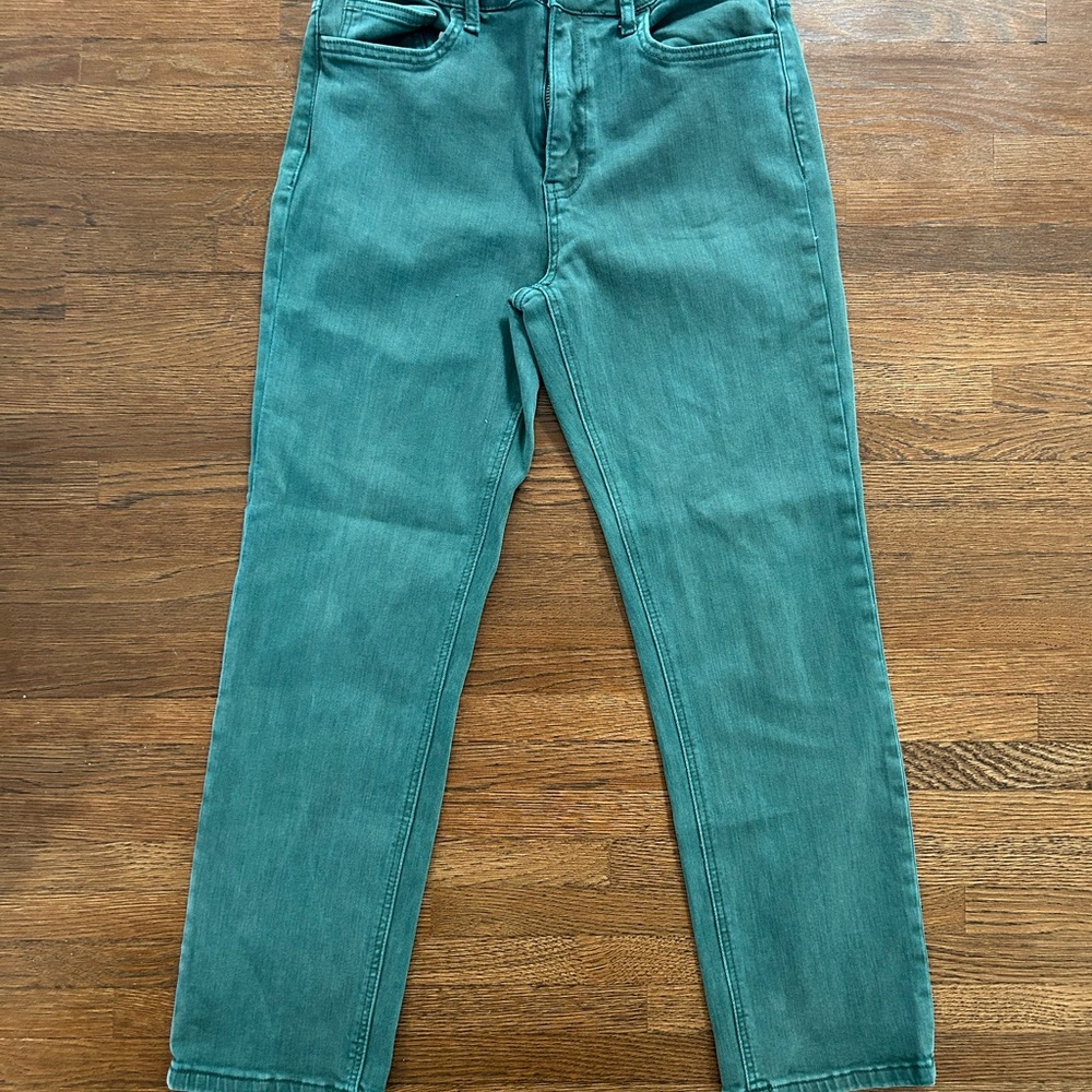 Vervet Teal Straight-Leg Jeans